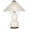 West Highland White Fulton Table Lamp with Fluted Glass Shade