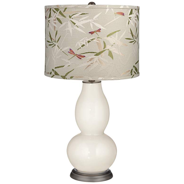 Image 1 West Highland White Golden Bamboo Shade Double Gourd Table Lamp