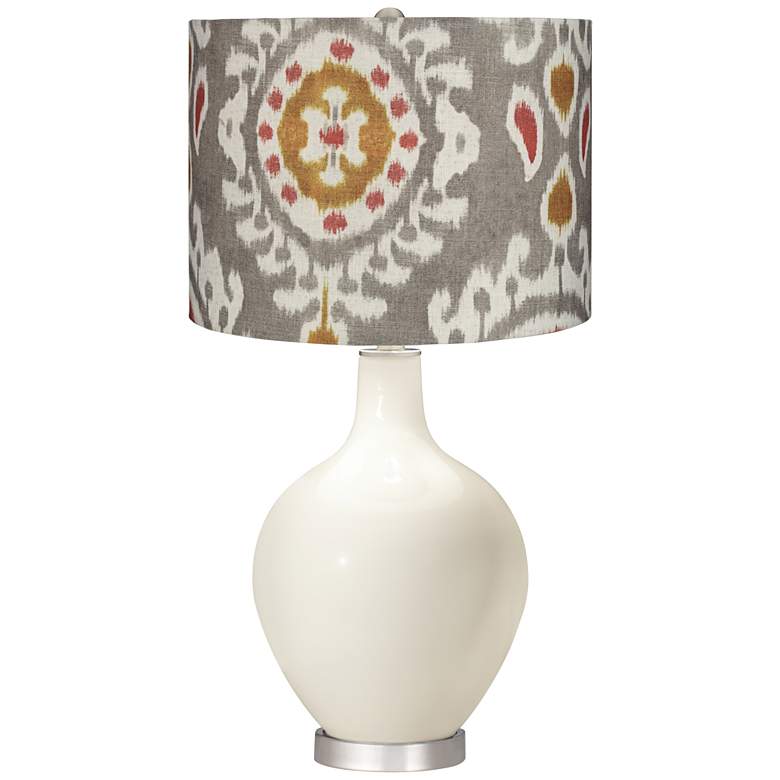 Image 1 West Highland White Gray Batik Paisley Ovo Table Lamp
