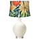 West Highland White Multi-Color Daisies Ovo Table Lamp