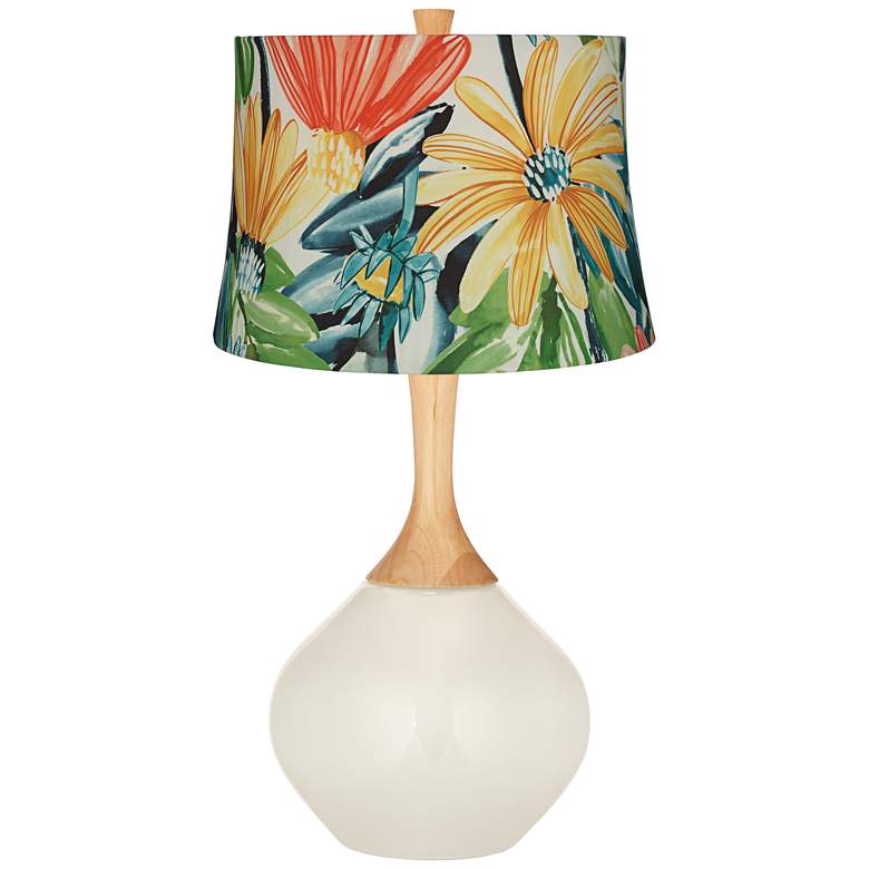 Image 1 West Highland White Multi-Color Daisies Wexler Table Lamp
