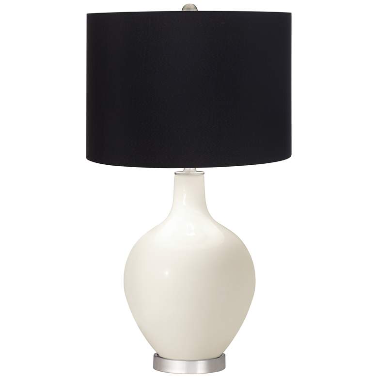 Image 1 West Highland White Ovo Table Lamp with Black Shade