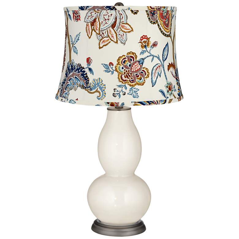Image 1 West Highland White Paisley Print Shade Double Gourd Table Lamp