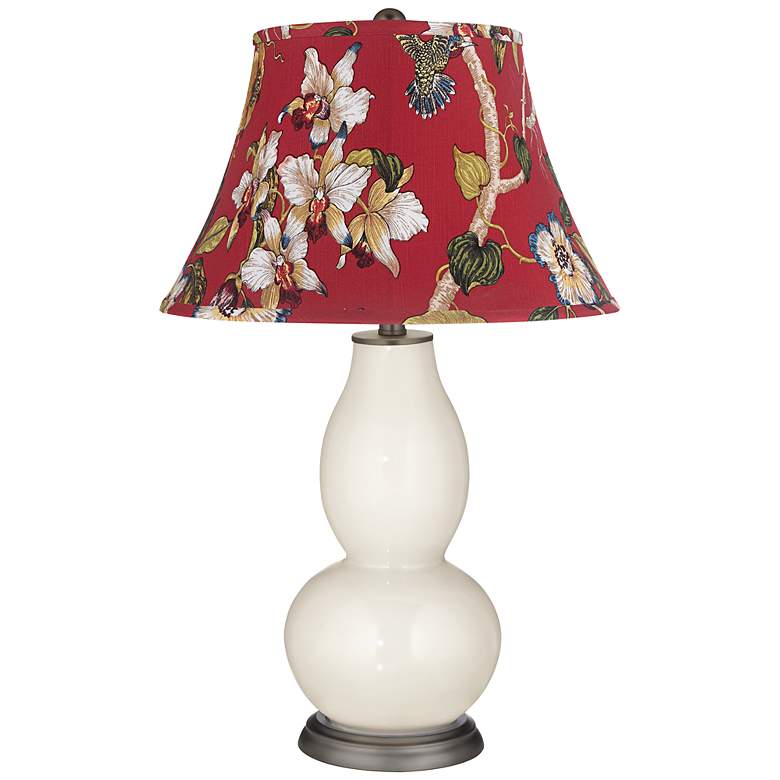 Image 1 West Highland White Red Botanical Double Gourd Table Lamp