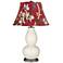 West Highland White Red Botanical Double Gourd Table Lamp
