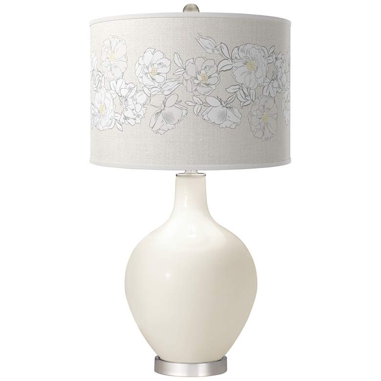 Image 1 West Highland White Rose Bouquet Ovo Table Lamp