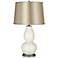 West Highland White Satin Champagne Shade Double Gourd Lamp