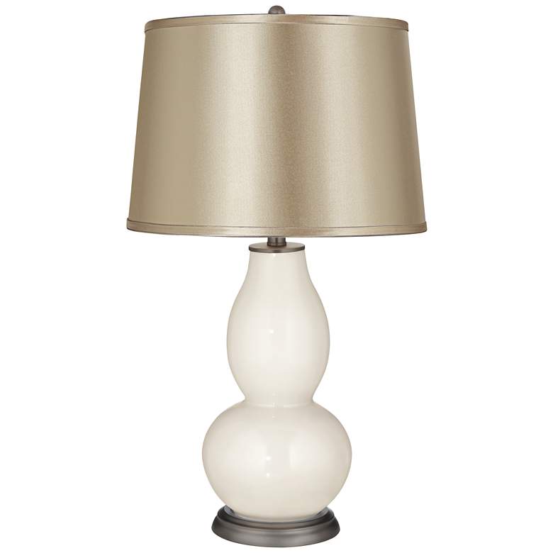 Image 1 West Highland White Satin Champagne Shade Double Gourd Lamp