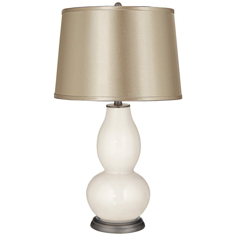 Image 1 West Highland White Satin Champagne Shade Double Gourd Lamp