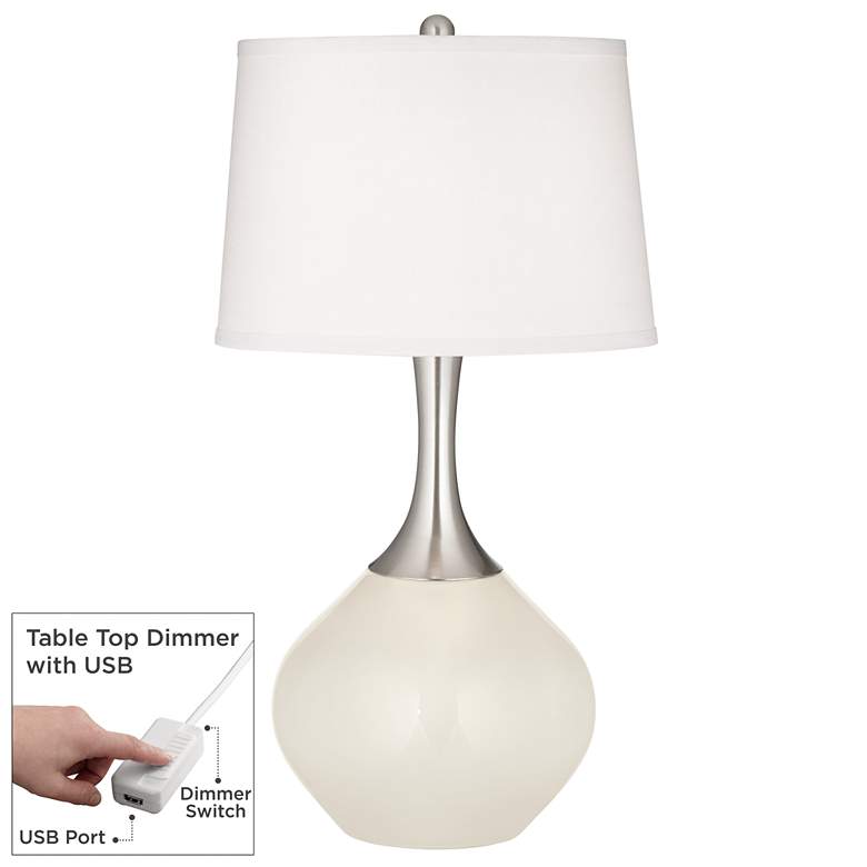 Image 1 West Highland White Spencer Table Lamp with Dimmer