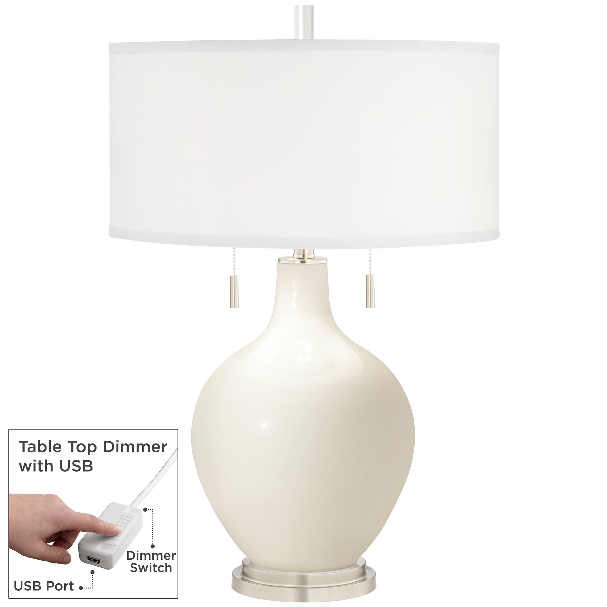 Image West Highland White Toby Table Lamp with Dimmer