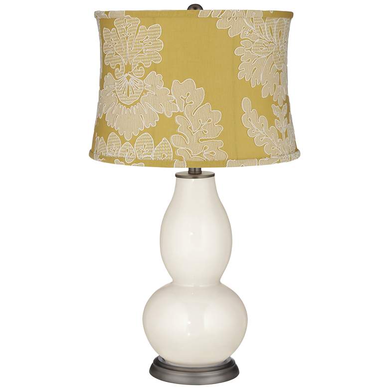 Image 1 West Highland Yellow Drum Shade Double Gourd Table Lamp