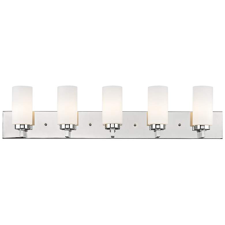 Image 3 West Lake 35" Wide Polished Chrome 5-Light Bath Light