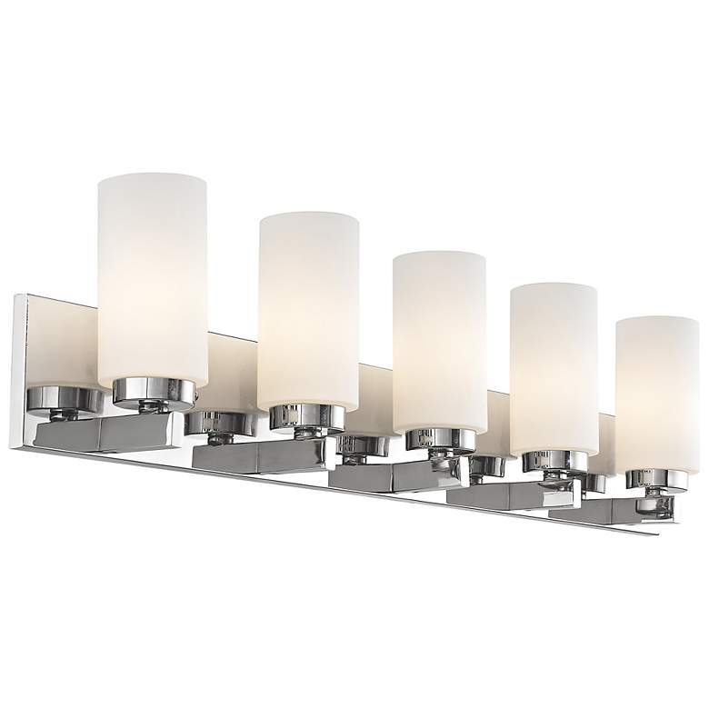Image 7 West Lake 35" Wide Polished Chrome 5-Light Bath Light more views