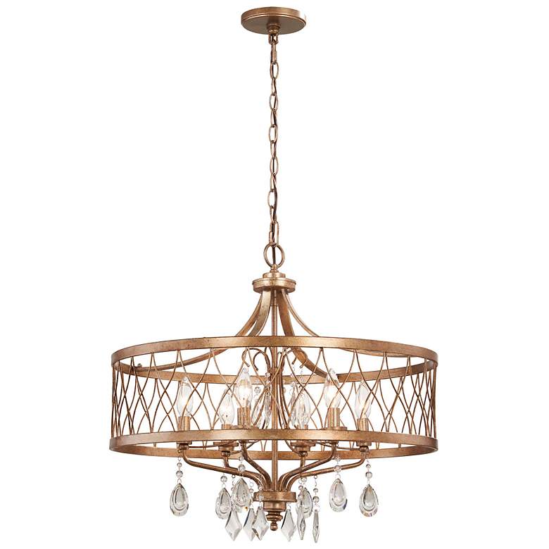 Image 2 West Liberty 24" Wide Olympus Gold 6-Light Chandelier