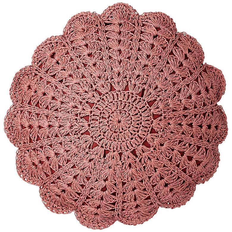 Image 1 West Palm Collection Doily 18 inch Round Decorative Pillow