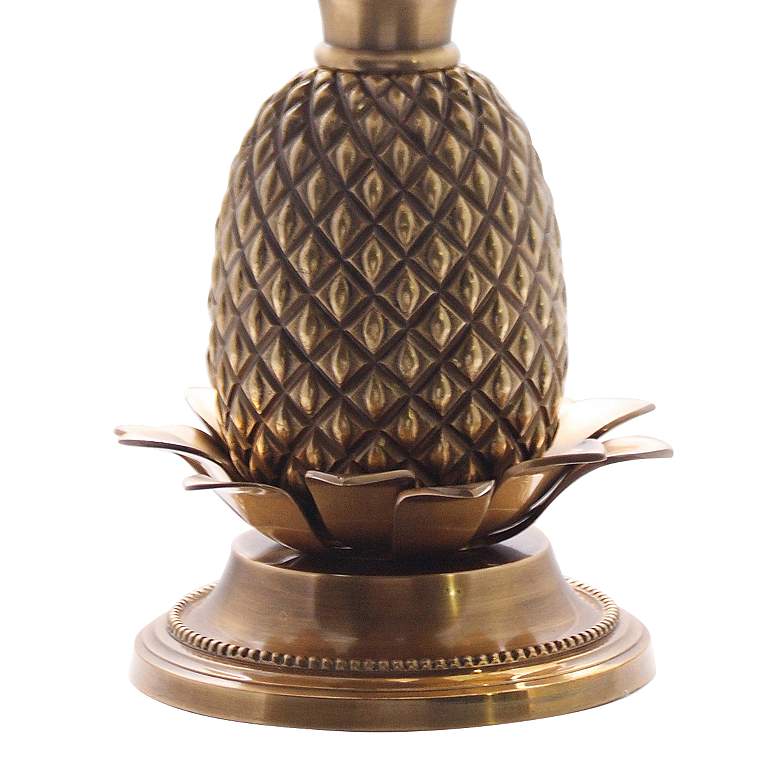 Image 3 West Winds 21 inch High Antique Brass Finish Pineapple Table Lamp more views
