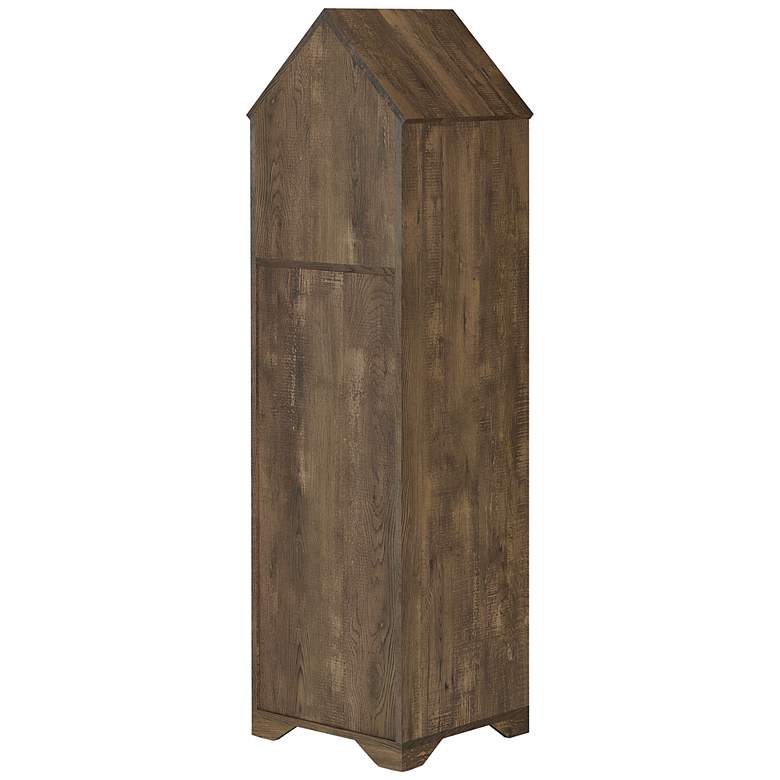 Image 4 Westa 16 3/4 inch Wide Reclaimed Oak Bar Cabinet w/ Wine Storage more views