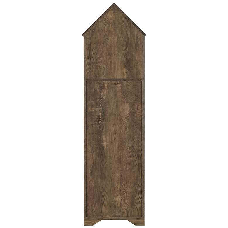 Image 5 Westa 16 3/4" Wide Reclaimed Oak Bar Cabinet w/ Wine Storage more views