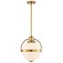 1_Westbourne 12 3/4" Wide Warm Brass Globe Pendant Light