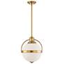 2_Westbourne 12 3/4" Wide Warm Brass Globe Pendant Light more views