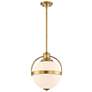 3_Westbourne 12 3/4" Wide Warm Brass Globe Pendant Light more views