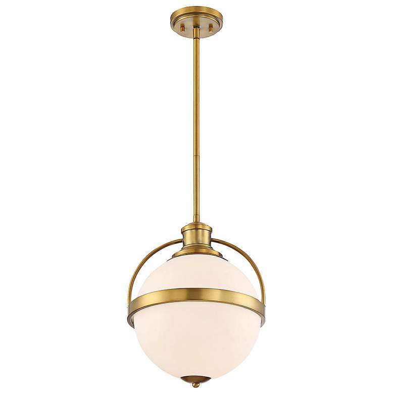 Image 4 Westbourne 12 3/4" Wide Warm Brass Globe Pendant Light more views