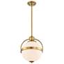 4_Westbourne 12 3/4" Wide Warm Brass Globe Pendant Light more views