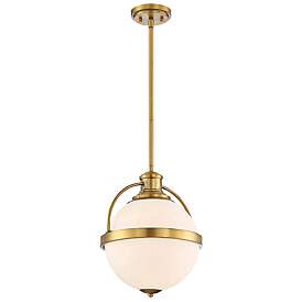 Image5 of Westbourne 12 3/4" Wide Warm Brass Globe Pendant Light more views