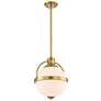 5_Westbourne 12 3/4" Wide Warm Brass Globe Pendant Light more views