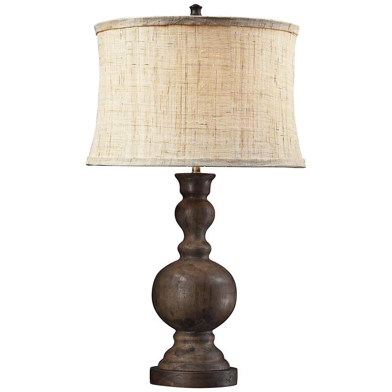Image 1 Westbridge Dark Oak Wood Table Lamp