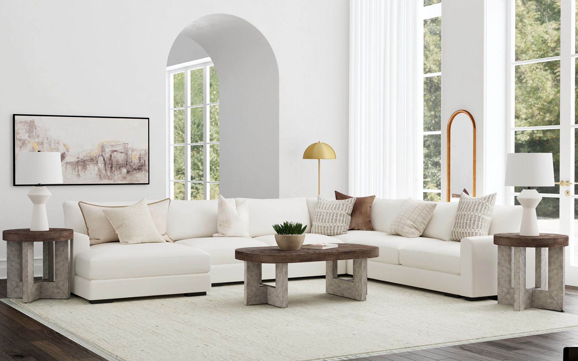 Image 4 Westbury Antique Gold 18" x 72" Oval Wall Mirror more views