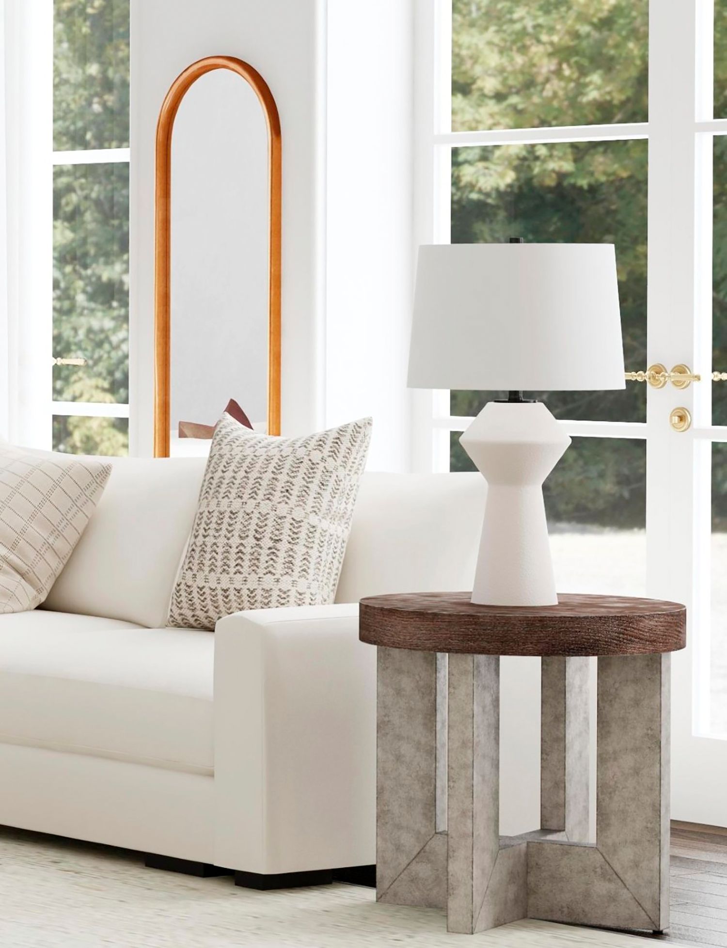 Image 5 Westbury Antique Gold 18" x 72" Oval Wall Mirror more views