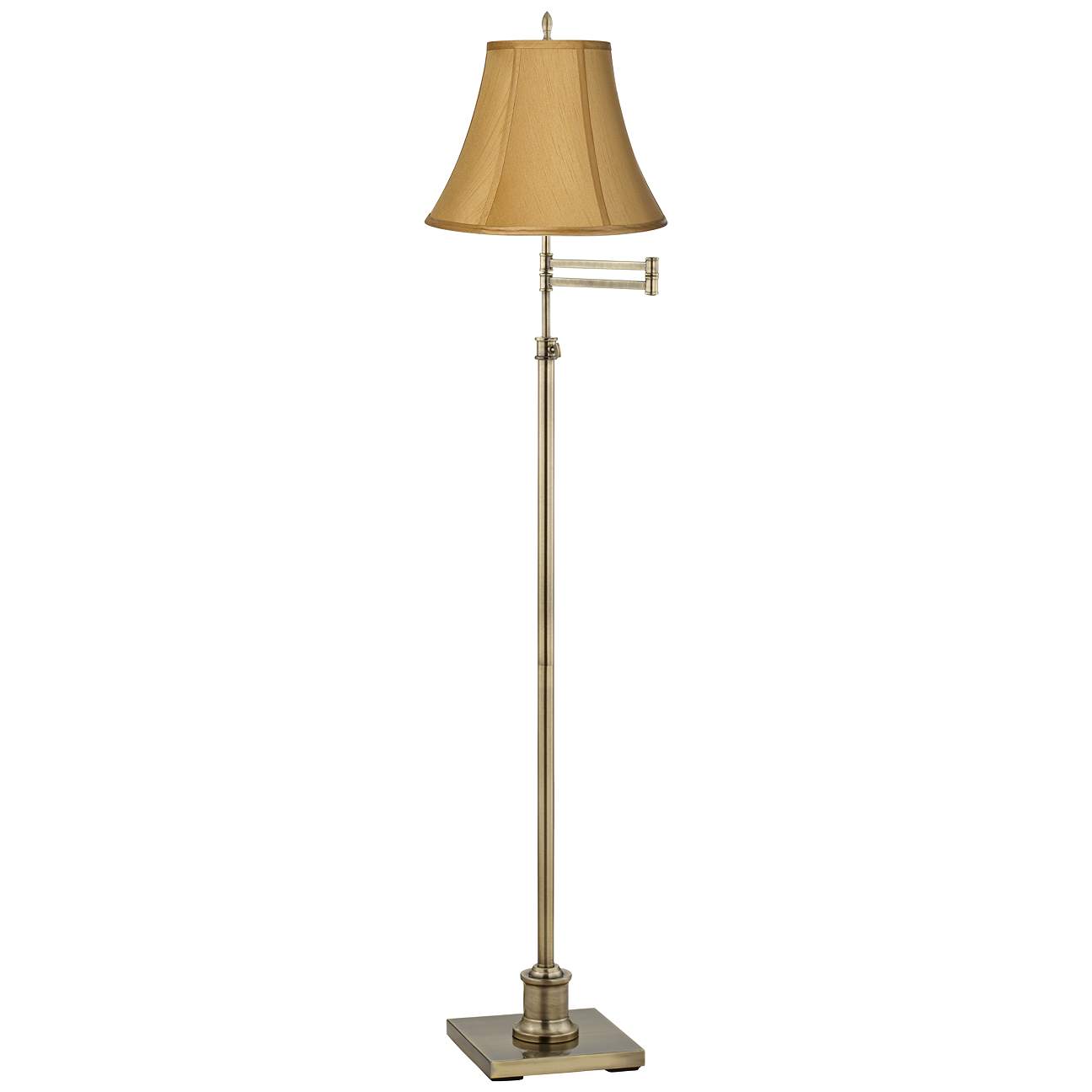 Westbury Coppery Gold Shade Brass Swing Arm Floor Lamp - #17N61 | Lamps ...
