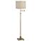 Westbury Gold And Silver Shade Brass Swing Arm Floor Lamp