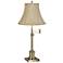 Westbury Imperial Taupe Bell Brass Swing Arm Desk Lamp