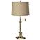 Westbury Taupe Linen Shade Brass Swing Arm Desk Lamp