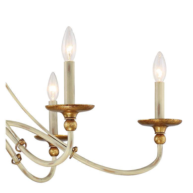 Image 3 Westchester County 40" Farmhouse White 6-Light Candelabra Chandelier more views