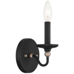 Westchester County 7 1/2&quot; High Sand Coal Candle Wall Sconce