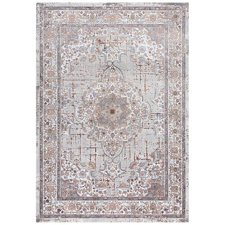 Image 2 Westchester WES855 5'3"x7'6" Gray and Orange Area Rug