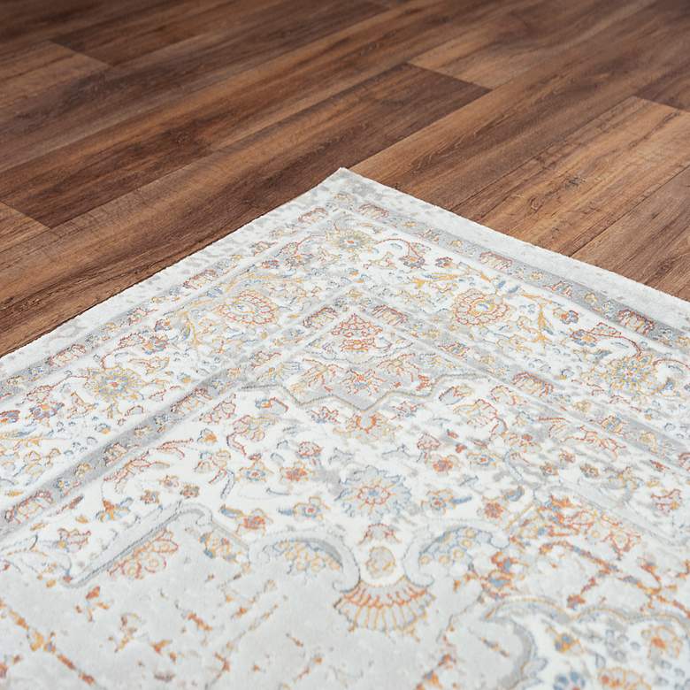 Image 4 Westchester WES855 5'3"x7'6" Gray and Orange Area Rug more views
