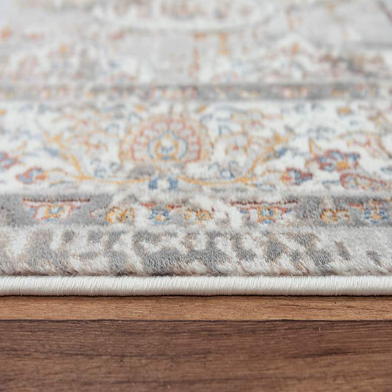 Image 5 Westchester WES855 5'3"x7'6" Gray and Orange Area Rug more views