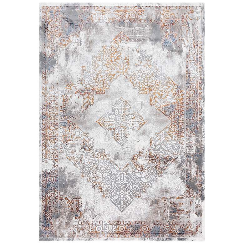 Image 2 Westchester WES858 5'3"x7'6" Gray and Orange Area Rug