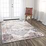 Westchester WES858 5&#39;3"x7&#39;6" Gray and Orange Area Rug