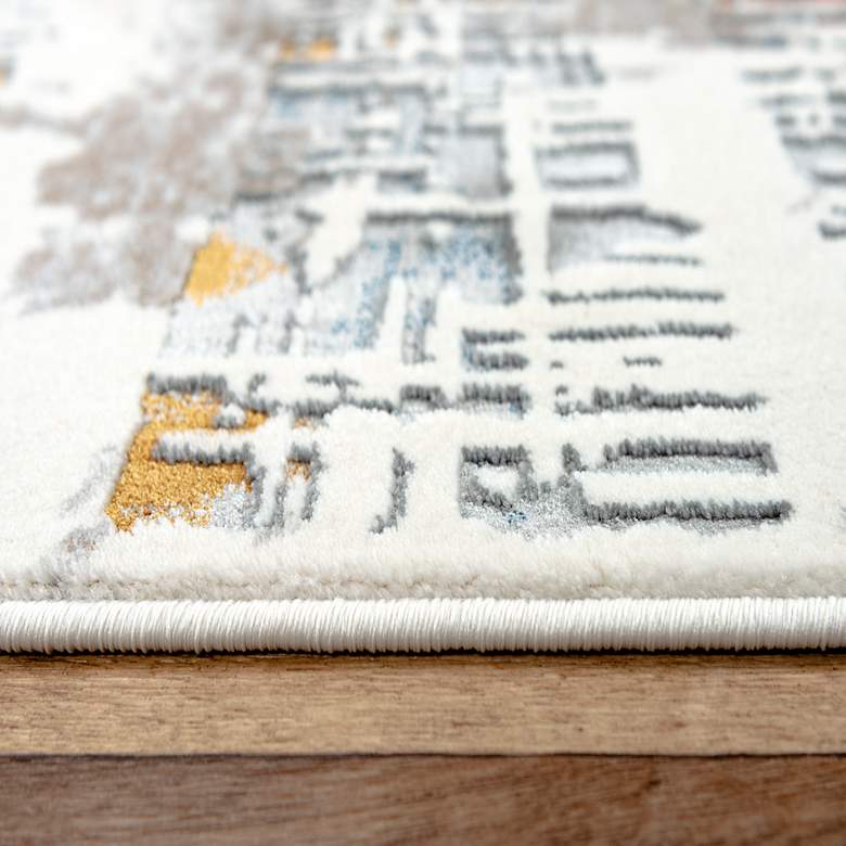 Image 5 Westchester WES862 5'3"x7'6" Ivory and Orange Area Rug more views