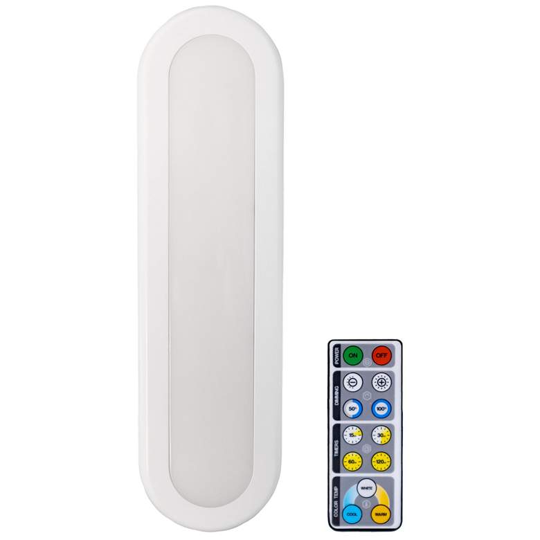 Image 1 Westek 10 1/4" Wide White LED Bar Light with Wireless Remote