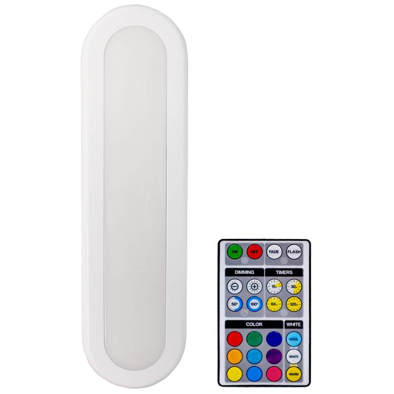 Image 1 Westek 10 1/4"W White LED Color-Changing Bar Light w/ Remote