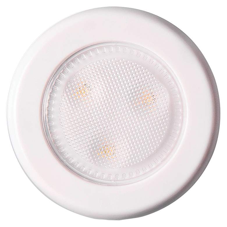 Image 1 Westek 3 inch Wide White Compact LED Puck Lights Set of 3