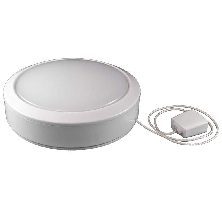 Image 1 Westek 4 1/4" Wide White LED Pull String Utility Light