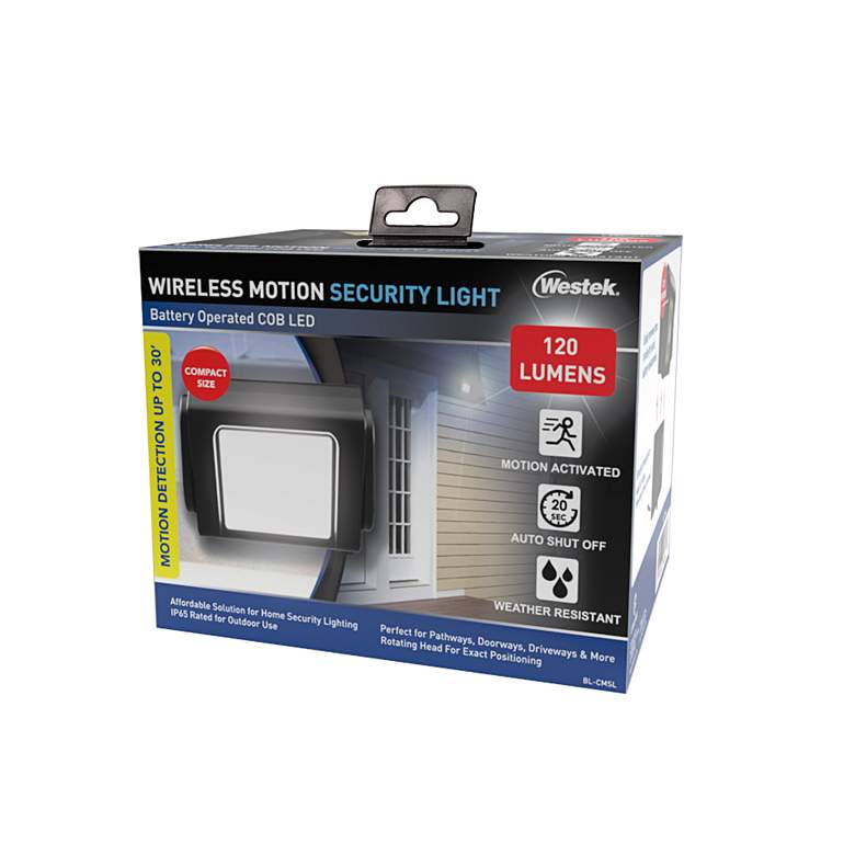 Image 4 Westek 5" Wide Black Compact Motion LED Security Light more views